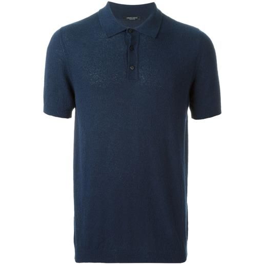 Roberto Collina shortsleeved knit polo shirt - blu