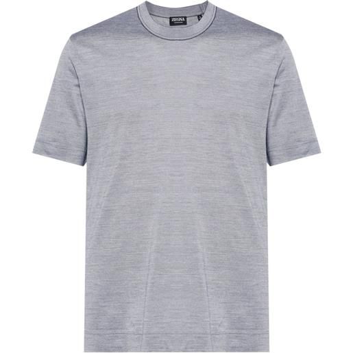 Zegna crew-neck cotton-blend t-shirt - grigio
