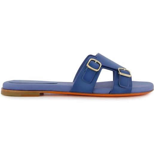 Santoni sandali slides con fibbia - blu