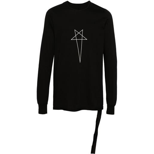 Rick Owens DRKSHDW level star-print t-shirt - nero