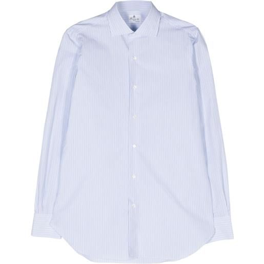Finamore 1925 Napoli halo-stripe cotton shirt - blu