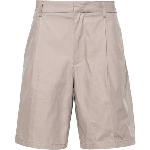 Emporio Armani straight-leg cotton shorts - grigio