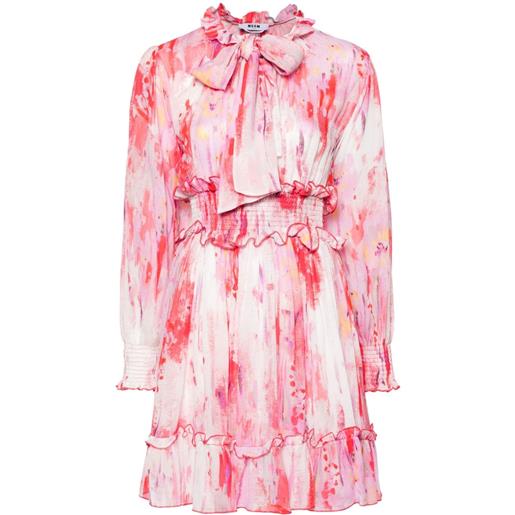 MSGM abstract-print dress - rosa