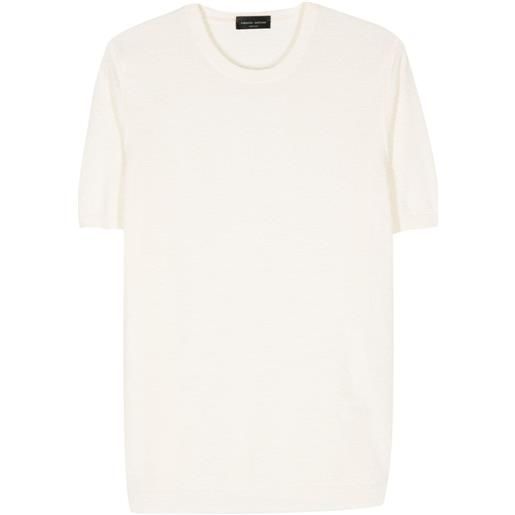 Roberto Collina short-sleeve knitted t-shirt - bianco