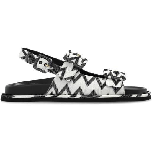 Missoni zigzag-knit buckled sandals - nero