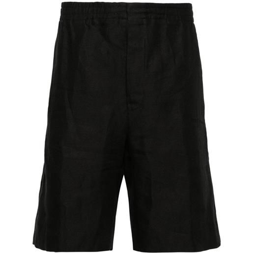 Zegna linen bermuda shorts - nero