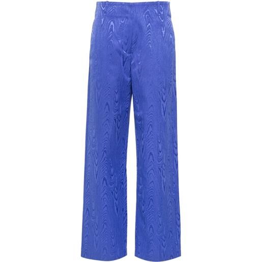 Forte Forte moiré straight-leg tailored trousers - blu