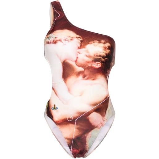 Vivienne Westwood the kiss one-shoulder swimsuit - rosa