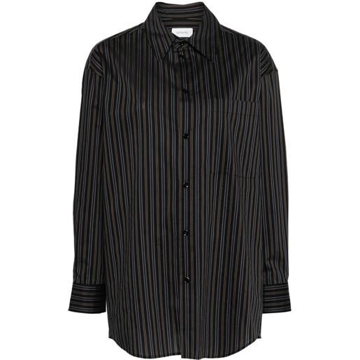 LEMAIRE striped button-up shirt - marrone