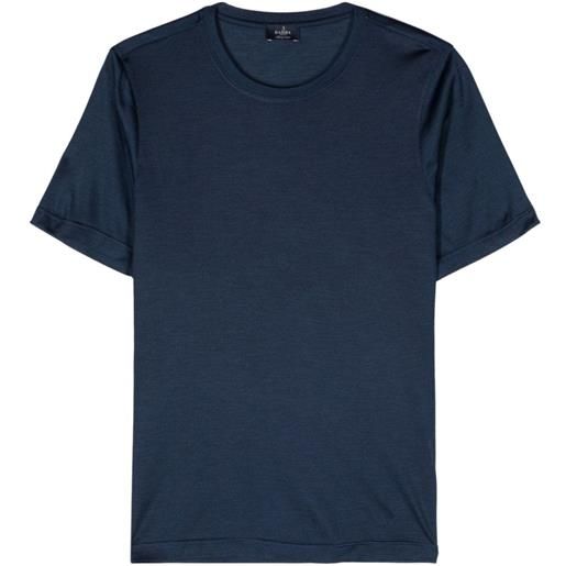 Barba crew-neck silk t-shirt - blu