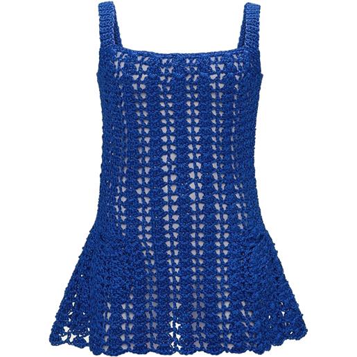 JW Anderson crochet mini dress - blu