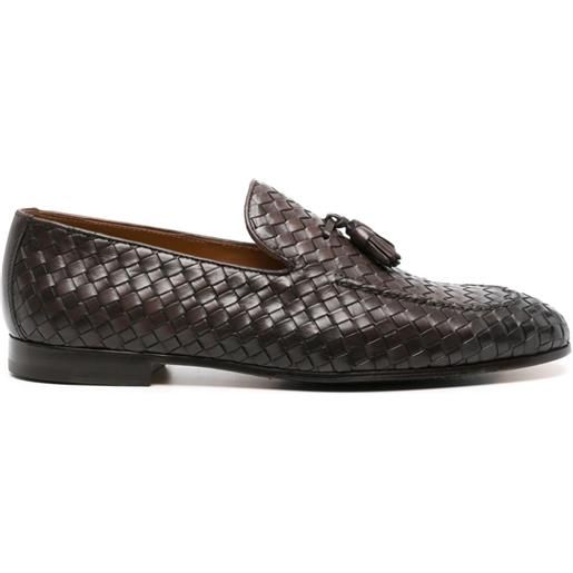 Doucal's tassel-detail leather loafers - marrone