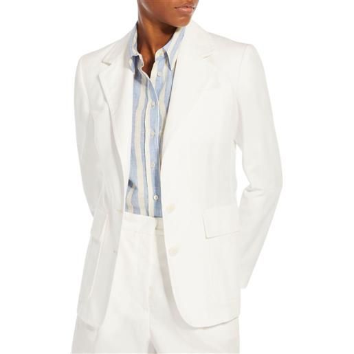 MAX MARA - giacca bianca misto lino/cotone