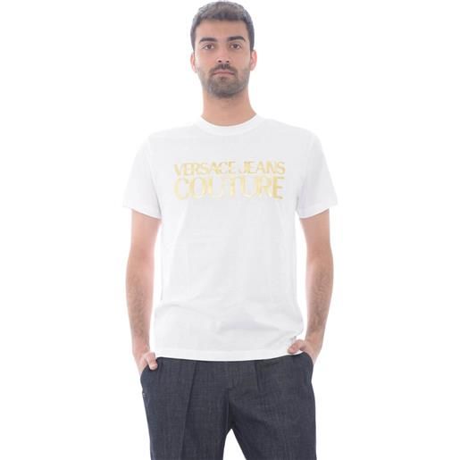 Versace Jeans Couture t shirt uomo logo thick foil bianco / s