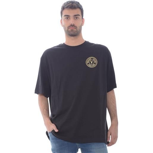 Versace Jeans Couture t shirt uomo v emblem loose fit nero / s