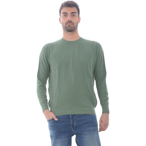 Cashmere Company maglia uomo in piquet verde / 48