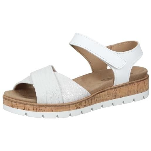 Comfortabel 710179-03, sandali con zeppa donna, bianco, 35 eu