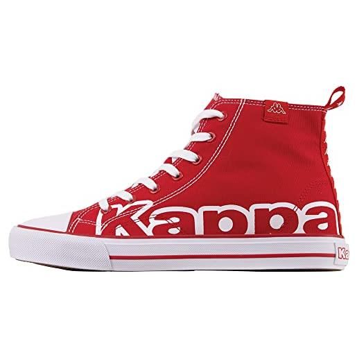 Kappa Deutschland codice stile: 243321 abras men, scarpe da ginnastica unisex-adulto, rosso bianco, 40 eu