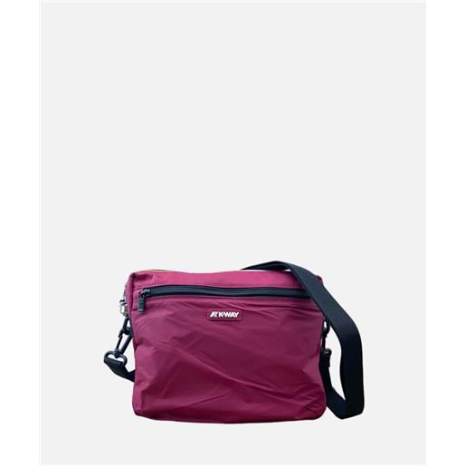Kway moire borsa tracolla red dk prugna