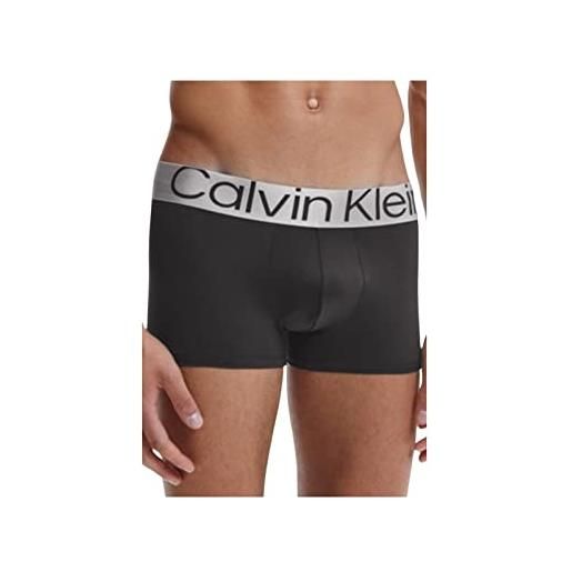 Calvin Klein low rise trunk 3pk 000nb3074a, boxer a vita bassa uomo, nero (black), l