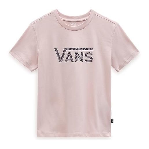 Vans drop v cheetah ss crew t-shirt, sepia rose, s donna