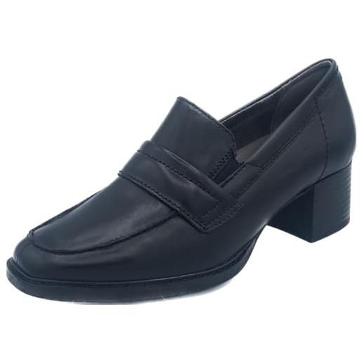 Tamaris 8-84308-41-plantare intercambiabile in pelle comfort fit, classico, per tutti i giorni, scarpe décolleté donna, nero, 40 eu larga