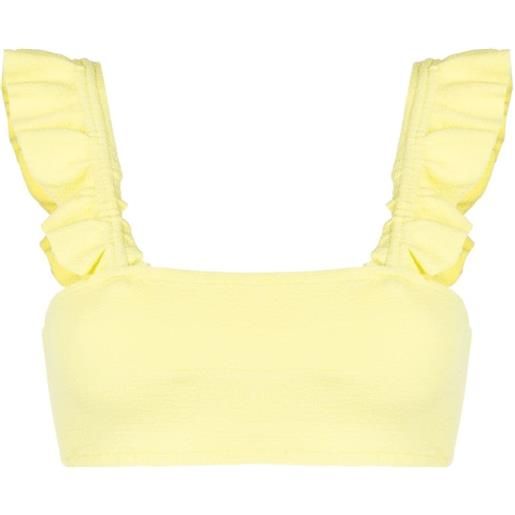 Clube Bossa top bikini zarbo con ruches - giallo