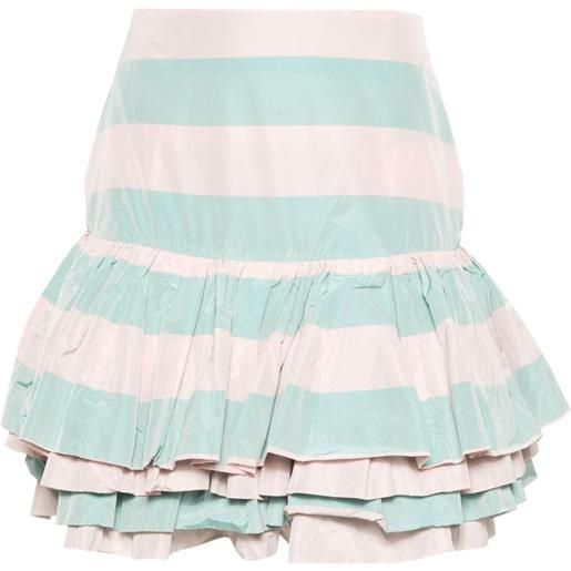 Odeeh striped taffeta mini skirt - blu