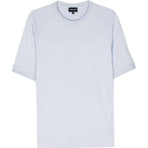 Giorgio Armani chevron-stitch short-sleeve t-shirt - blu