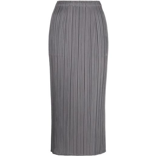 Pleats Please Issey Miyake plissé high-waist midi skirt - grigio