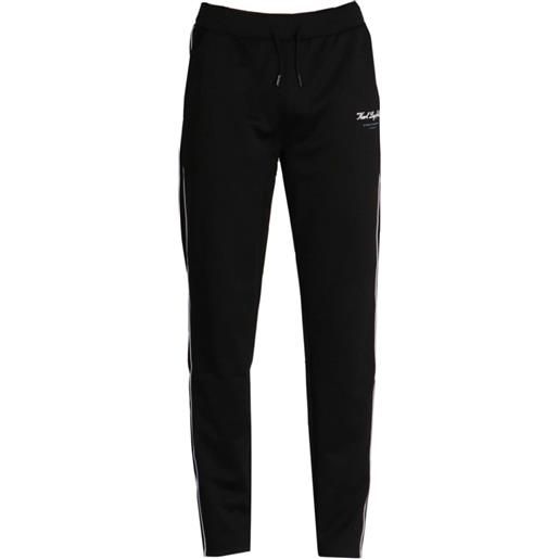 Karl Lagerfeld logo-embroidered drawstring-waist track pants - nero