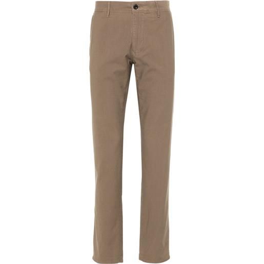 Incotex pressed-crease slim-fit trousers - marrone