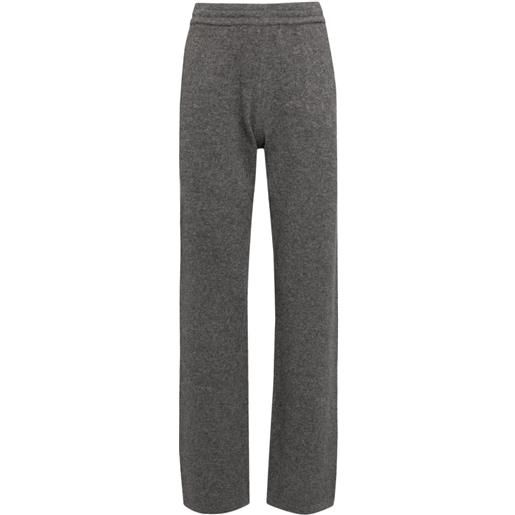 Sporty & Rich straight-leg cashmere track pants - grigio
