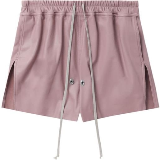 Rick Owens gabe leather shorts - rosa