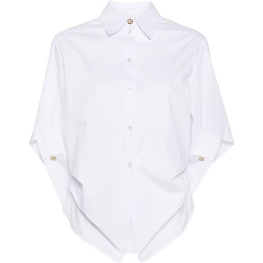 LIU JO asymmetric poplin shirt - bianco