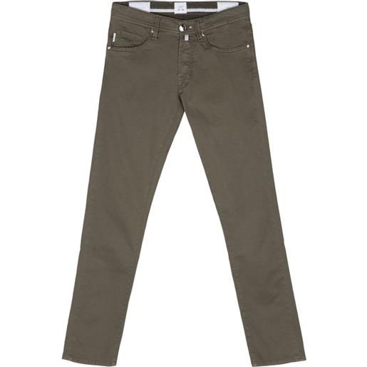 Sartoria Tramarossa skinny-leg cotton-blend jeans - verde