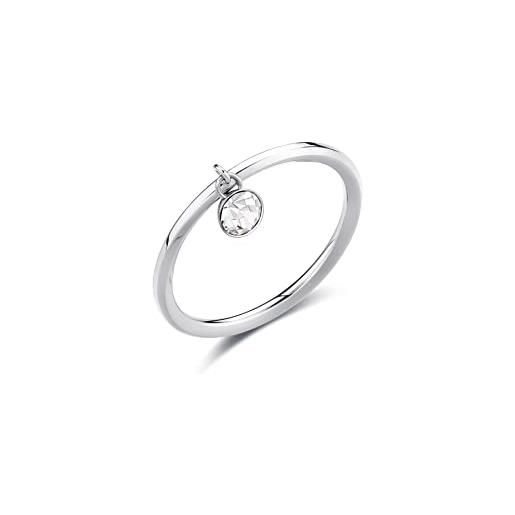 Brosway anello donna in acciaio, anello donna collezione symphonia - bym143c