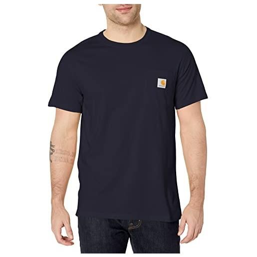 Carhartt maglietta da uomo force relaxed fit midweight short-sleeve pocket work utility, bianco, m