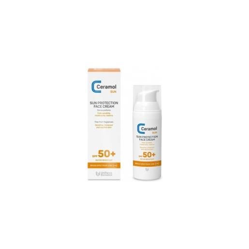 Ceramol sun crema viso protezione spf50+ 50 ml
