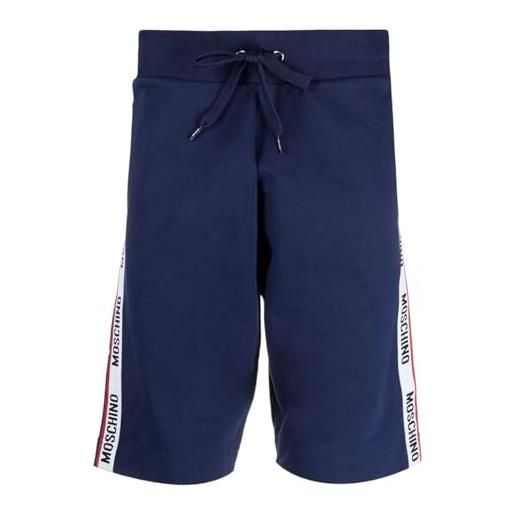 MOSCHINO shorts uomo nero shorts casual con fasce logate laterali s