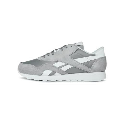 Reebok nylon classico, scarpe da ginnastica uomo, grigio puro 5 ftwr bianco ftwr bianco, 44.5 eu