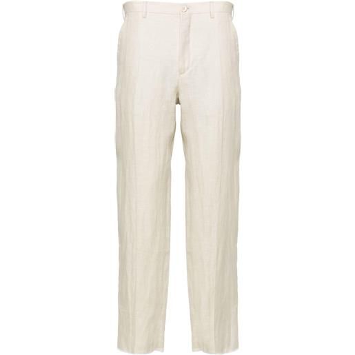 Incotex linen blend chino trousers - toni neutri