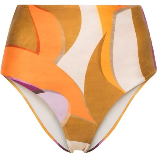 Raquel Diniz x lenny niemeyer abstract-print bikini bottom - arancione