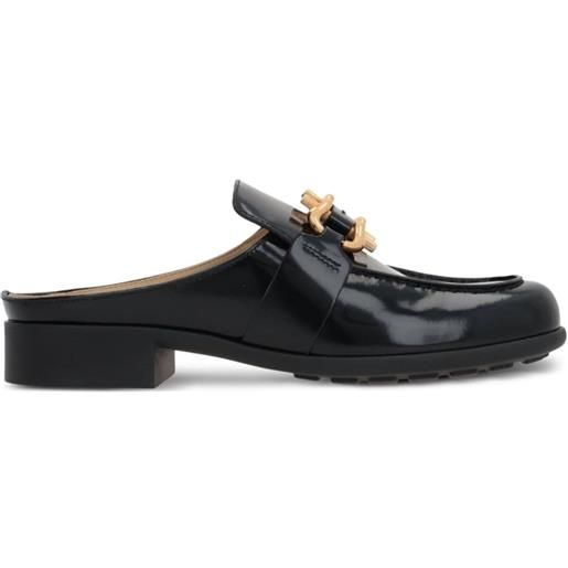 Bottega Veneta square-toe leather loafers - nero