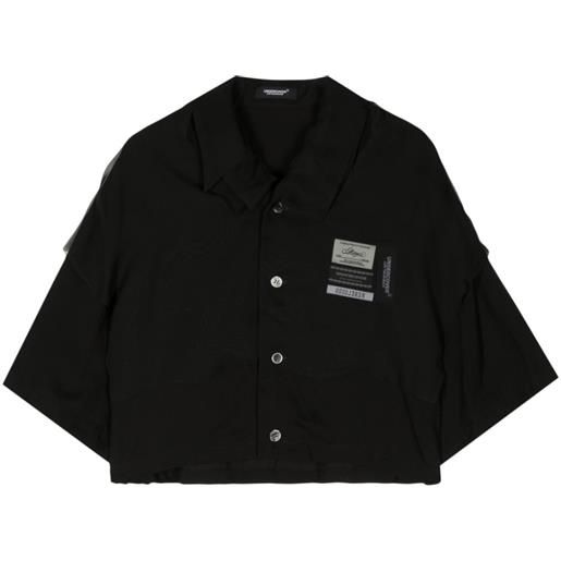 Undercover name-tag button-up shirt - nero