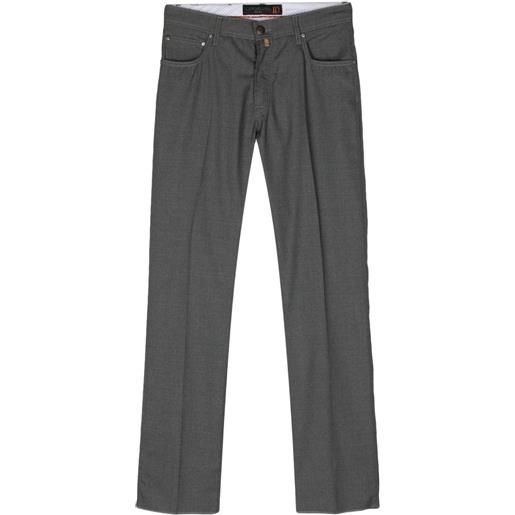 Corneliani mid-rise straight-leg trousers - grigio