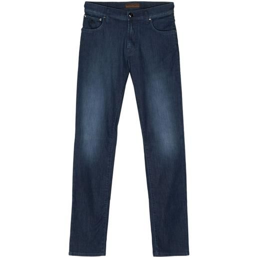 Corneliani mid-rise straight-leg jeans - blu