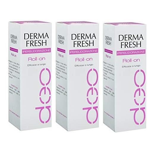 Dermafresh terbse 3x dermafresh ipersudorazione - deodorante roll on da 75ml - lunga durata