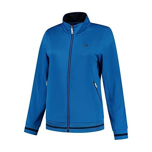 Dunlop donne giacca club knitted jacket, giacca sportiva da tennis, blu