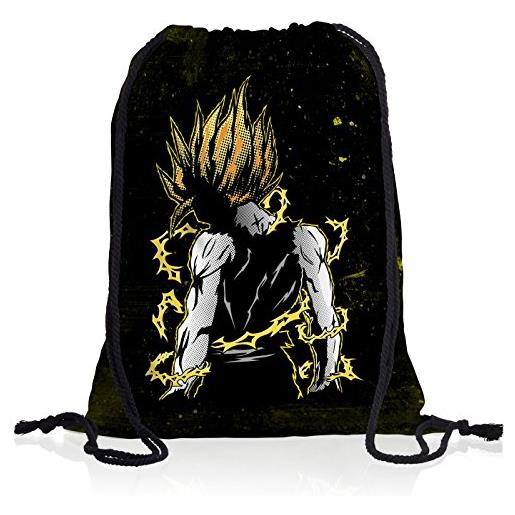 style3 goku pop-art power borsa da spalla sacco sacchetto drawstring bag gymsac
